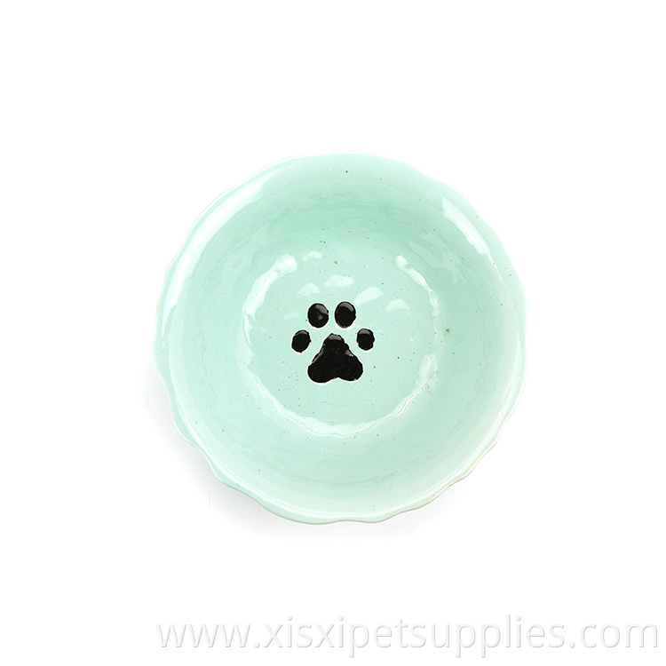 Support Samples Anti Slip Feeding Pet Dog Cat Bowl Puppy Kitten Ceramics Bowl